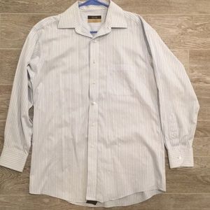 Light blue dress shirt with dark blue strips